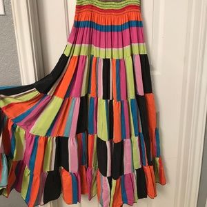Betsy Johnson Spaghetti Strap Silk Dress